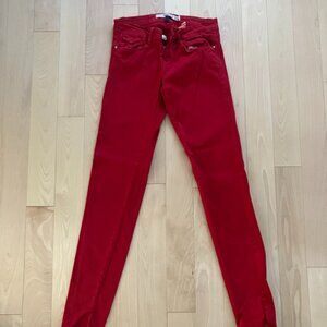 Zara Core Demin Skinny Jean Red Size 2/ EU 34